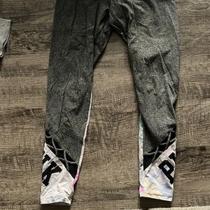 Grey/Tye dye PINK brand leggings